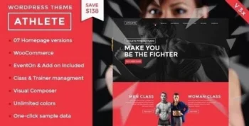 Athlete Fitness (v3.8.4) Gym and Sport WordPress Theme