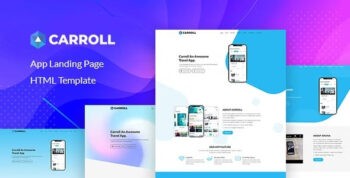 Carroll v2.0.1 App Landing Page HTML Template