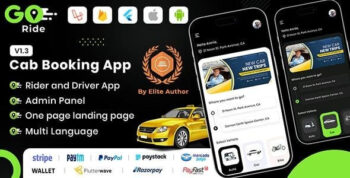 GORIDE (v4.2) InDriver Clone | Flutter Complete Taxi Booking Solution with Bidding Option