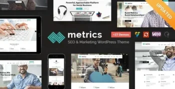 Metrics (v2.3) SEO, Digital Marketing, Social Media WordPress Theme