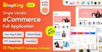 ShopKing v1.7 eCommerce App with Laravel Website & Admin Panel with POS | Inventory Management