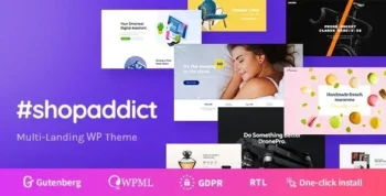 Shopaddict (v1.1.4) WordPress Landing Pages Theme To Sell Anything