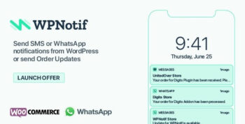 WPNotif WordPress SMS and WhatsApp Notifications [Activated]