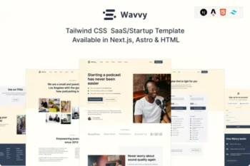 Wavvy Tamplate Tailwind/HTML Nov 30, 2023