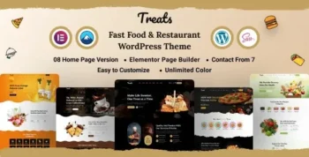 Treats v1.0 Fast Food & Restaurant WordPress Theme