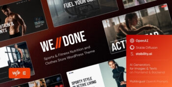 Welldone Sports & Fitness Nutrition and Supplements Store WordPress Theme