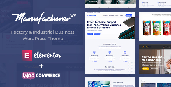 Manufacturer Factory and Industrial WordPress Theme