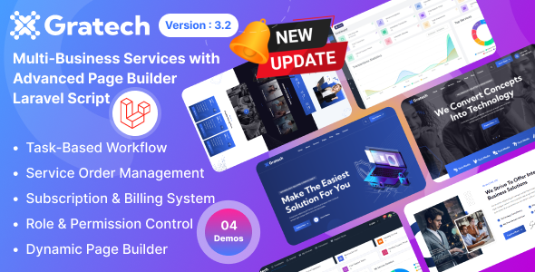 Gratech  IT Service And Technology With Component Page Builder