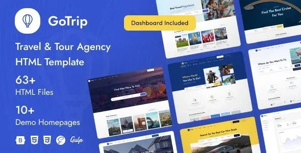 GoTrip Travel & Tour Agency HTML Template GoTrip Travel & Tour Agency HTML Template